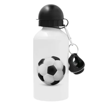 Soccer ball, Metal water bottle, White, aluminum 500ml
