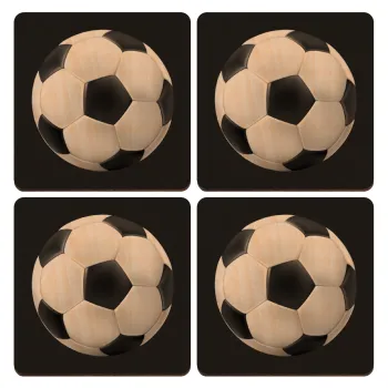 Μπάλα ποδοσφαίρου, ΣΕΤ x4 Σουβέρ ξύλινα τετράγωνα plywood (9cm)