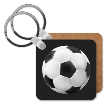 Soccer ball, Μπρελόκ Ξύλινο τετράγωνο MDF