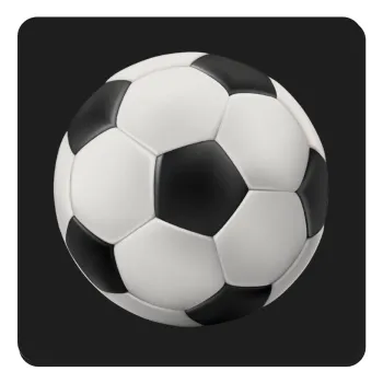 Soccer ball, Τετράγωνο μαγνητάκι ξύλινο 9x9cm