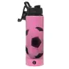 Metallic water bottle with safety lid, 850ml aluminum