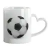 Mug heart handle, ceramic, 330ml