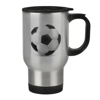 Μπάλα ποδοσφαίρου, Κούπα ταξιδιού ανοξείδωτη με καπάκι, διπλού τοιχώματος (θερμό) 450ml