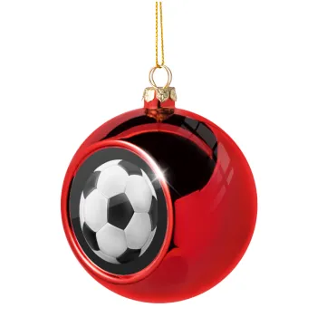 Soccer ball, Christmas tree ball Red 8cm
