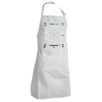 Camera viewfinder, Adult Chef Apron (with sliders and 2 pockets)