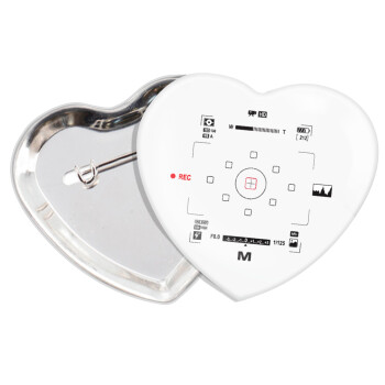 Camera viewfinder, Κονκάρδα παραμάνα καρδιά (57x52mm)