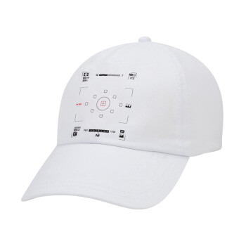 Camera viewfinder, Καπέλο Baseball Λευκό (5-φύλλο, unisex)