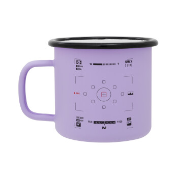 Camera viewfinder, Κούπα Μεταλλική εμαγιέ ΜΑΤ Light Pastel Purple 360ml