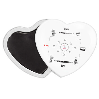 Camera viewfinder, Μαγνητάκι καρδιά (57x52mm)