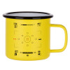 Metallic enamel MATT Yellow cup 360ml