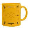 Ceramic coffee mug yellow, 330ml