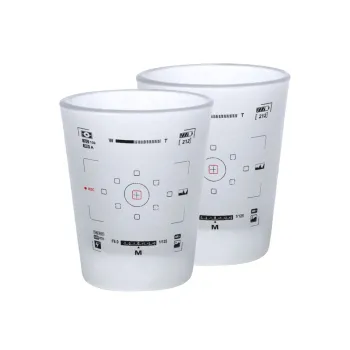 Camera viewfinder, Σφηνοπότηρα γυάλινα 45ml του πάγου (2 τεμάχια)