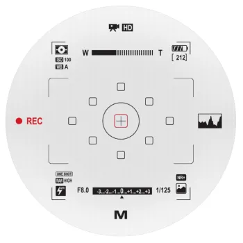Camera viewfinder, Mousepad Στρογγυλό 20cm