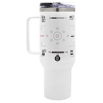 Camera viewfinder, Mega Tumbler με καπάκι, διπλού τοιχώματος (θερμό) 1,2L