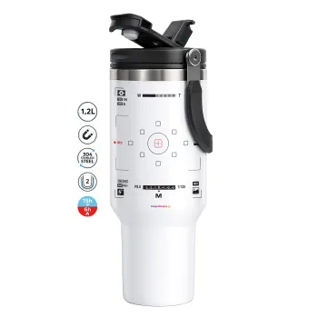Camera viewfinder, Mega Stainless steel Tumbler with lid, double wall 1,2L