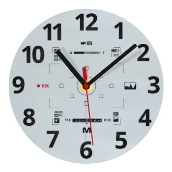 Camera viewfinder, Ρολόι τοίχου γυάλινο (20cm)