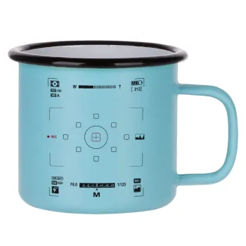 Camera viewfinder, Κούπα Μεταλλική εμαγιέ ΜΑΤ σιέλ 360ml