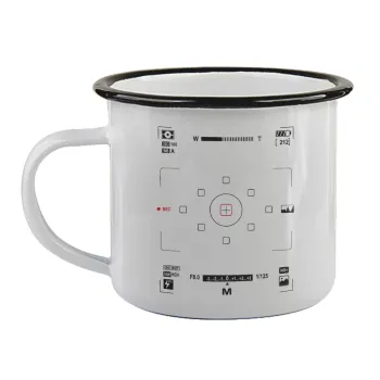 Camera viewfinder, Κούπα εμαγιέ με μαύρο χείλος 360ml