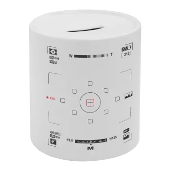 Camera viewfinder, Κουμπαράς πορσελάνης με τάπα