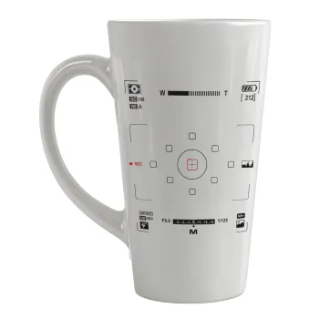 Camera viewfinder, Κούπα κωνική Latte Μεγάλη, κεραμική, 450ml