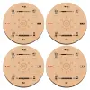 ΣΕΤ x4 Σουβέρ ξύλινα στρογγυλά plywood (9cm)