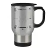Κούπα ταξιδιού ανοξείδωτη με καπάκι, διπλού τοιχώματος (θερμό) 450ml