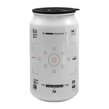Camera viewfinder, Κούπα ταξιδιού μεταλλική με καπάκι (tin-can) 500ml