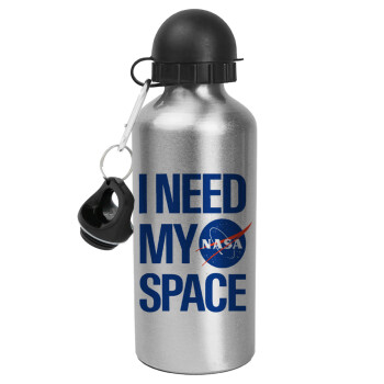 I need my space, Metallic water jug, Silver, aluminum 500ml