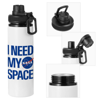 I need my space, Metal water bottle with safety cap, aluminum 850ml
