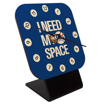I need my space, Επιτραπέζιο ρολόι σε φυσικό ξύλο (10cm)