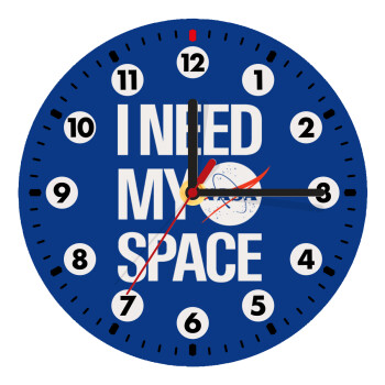 I need my space, Wooden wall clock (20cm)