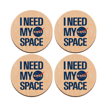 I need my space, ΣΕΤ x4 Σουβέρ ξύλινα στρογγυλά plywood (9cm)
