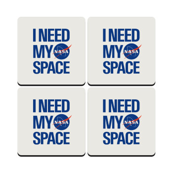 I need my space, ΣΕΤ 4 Σουβέρ ξύλινα τετράγωνα (9cm)