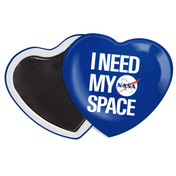 I need my space, Μαγνητάκι καρδιά (57x52mm)