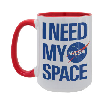 I need my space, Κούπα Mega 15oz, κεραμική Κόκκινη, 450ml