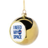 Golden Christmas tree ball ornament 8cm