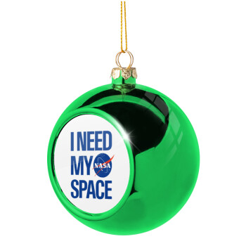 I need my space, Χριστουγεννιάτικη μπάλα δένδρου Πράσινη 8cm