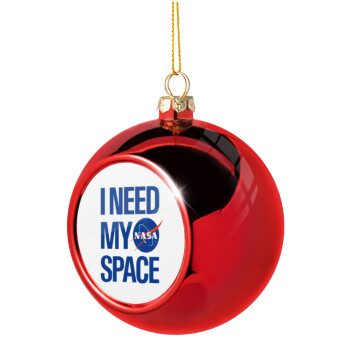 I need my space, Χριστουγεννιάτικη μπάλα δένδρου Κόκκινη 8cm