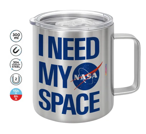 I need my space — Double-walled stainless steel mug 300ml with temperature-retaining lid