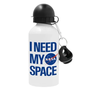 I need my space, Μεταλλικό παγούρι νερού, Λευκό, αλουμινίου 500ml