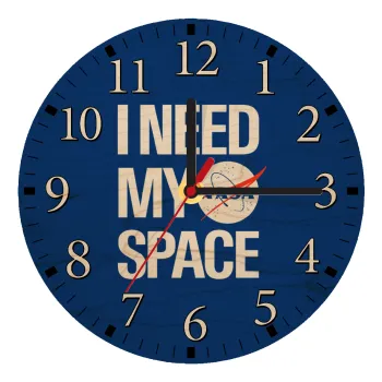 I need my space, Ρολόι τοίχου ξύλινο plywood (20cm)