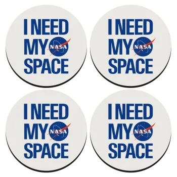 I need my space, ΣΕΤ 4 Σουβέρ ξύλινα στρογγυλά (9cm)