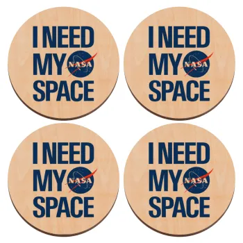 I need my space, ΣΕΤ x4 Σουβέρ ξύλινα στρογγυλά plywood (9cm)