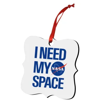 I need my space, Στολίδι Χριστουγεννιάτικο στολίδι polygon ξύλινο 7.5cm