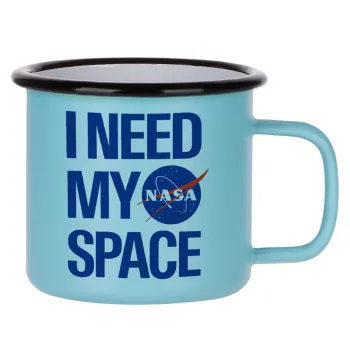 I need my space, Κούπα Μεταλλική εμαγιέ ΜΑΤ σιέλ 360ml
