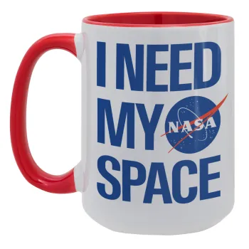 I need my space, Κούπα Mega 15oz, κεραμική Κόκκινη, 450ml