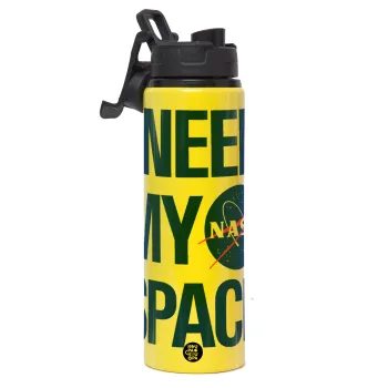 I need my space, Μεταλλικό παγούρι νερού με καπάκι ασφαλείας, αλουμινίου 850ml