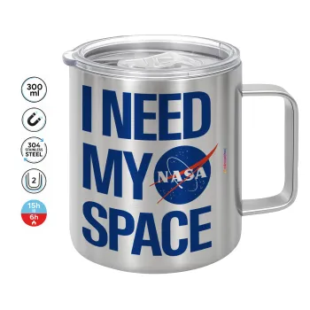 I need my space, Double-walled stainless steel mug 300ml with temperature-retaining lid