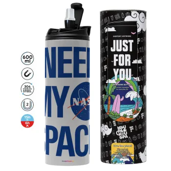 I need my space, Tumbler stainless steel GREY 600ml
