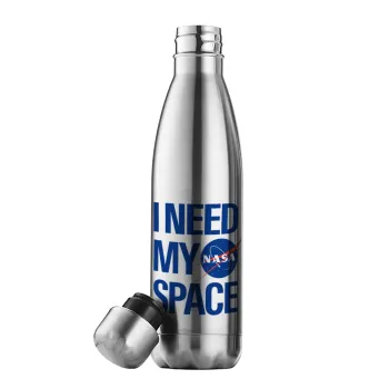 I need my space, Μεταλλικό παγούρι θερμός Inox (Stainless steel), διπλού τοιχώματος, 500ml